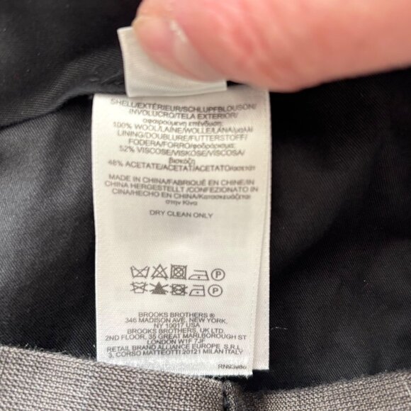Brooks Brothers 346 Madison Fit Mens Dress Pants W38 L31 Gray Wool Blend - Picture 4 of 11